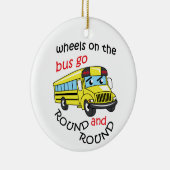 Wielen op de bus keramisch ornament (Rechts)