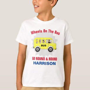 Wielen op de bus Kinder stut T-shirt