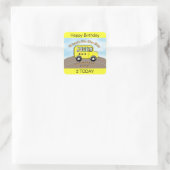 Wielen op de Bus Yellow Label Sticker Cake Topper (Tas)