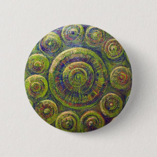 Wielen (religieuze geometrische symboliek) ronde button 5,7 cm