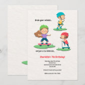 Wielen van leuke verjaardagsfeestje uitnodigingen (Voorkant / Achterkant)