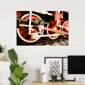 Wielen van stoomlocomotieven poster (Thuiskantoor)