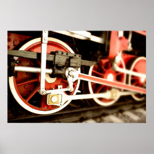 Wielen van stoomlocomotieven poster