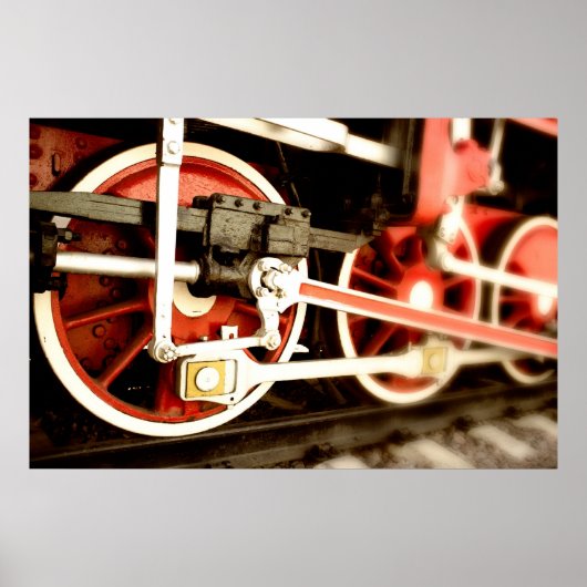 Wielen van stoomlocomotieven poster (Voorkant)
