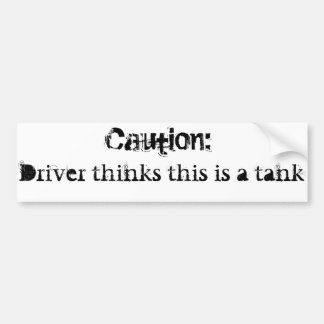 Wielen verkeerde tank bumpersticker