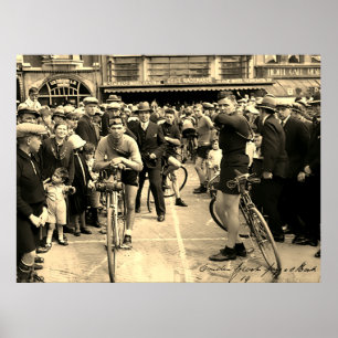 Wielerwedstrijd Parijs Roubaix 1900 Kleur Redux Poster