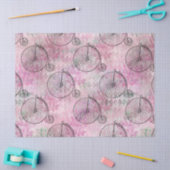 Wielfietsen op roze ontkoppeling tissuepapier (Craft)