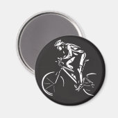 wielrenner invers silhouet magneet (Voorkant / Achterkant)