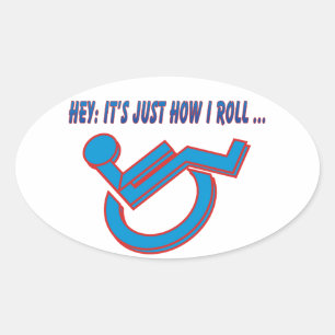 Wielstoel Attitude! Ovale Sticker
