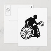 Wielstoel basketbal briefkaart (Voorkant / Achterkant)