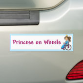 Wielstoel PrincessBumper Bumpersticker (Op auto)