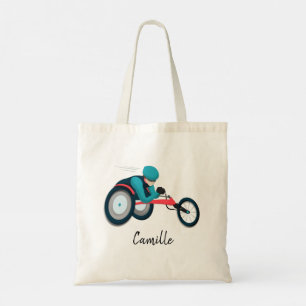 Wielstoel Racen Tote Bag