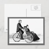 Wielstoel -  Victoriaans fietsen Briefkaart (Voorkant / Achterkant)