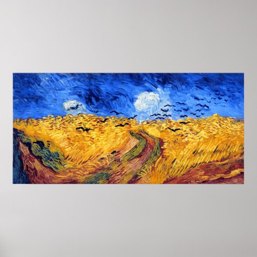 Wielveld met Krogen, Van Gogh Poster (Voorkant)