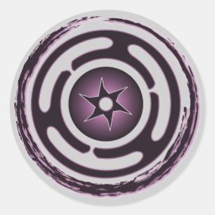 Wielwieltjes (Paarse stickers) Ronde Sticker