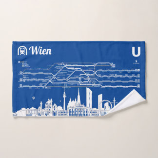 " Wien: 2019/heute - U-Bahn Plan Handdoek