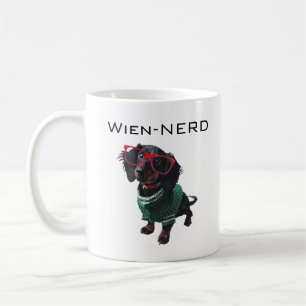 Wien-NERD Funny Dachshund Mok "wiener dog"