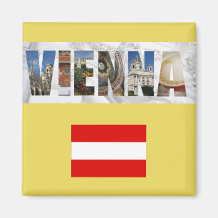 Wien Oostenrijk Oostenrijkse foto's van de vlag Magneet