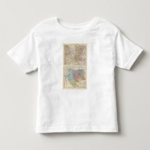 Wien, Prag, BudaPest Map Kinder Shirts