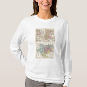 Wien, Prag, BudaPest Map T-shirt
