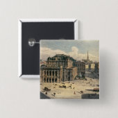 Wien State Opera House, c.1869 Vierkante Button 5,1 Cm (Voorkant /achterkant)
