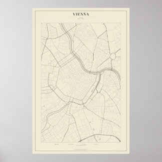 Wien Straatkaart Poster