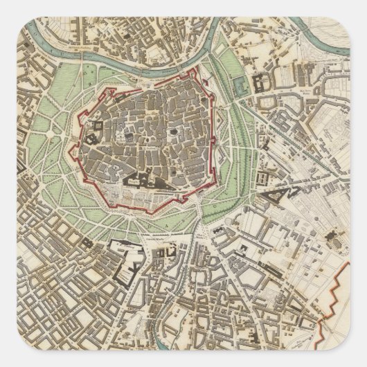 Wien Vierkante Sticker (Voorkant)