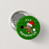 Wienderful Life Dachshund-Button Ronde Button 3,2 Cm (Voorkant /achterkant)
