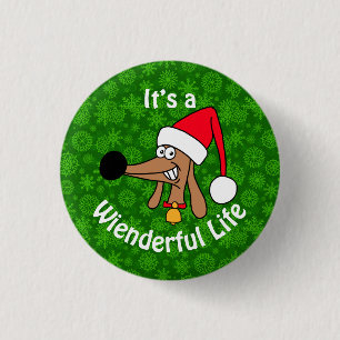 Wienderful Life Dachshund-Button Ronde Button 3,2 Cm