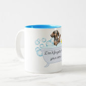 WIENER DOG BUBBLE BAD KOFFIE MOK (Voorkant links)