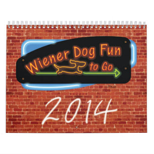 Wiener Dog Fun om mee te gaan Kalender