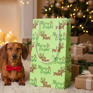 Wiener Dog-kerstcadeautas, mooi en helder Klein Cadeauzakje