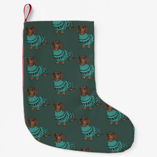 Wiener Dog Kerstmis Horrortrui Dachshund Huisdier Kleine Kerstsok