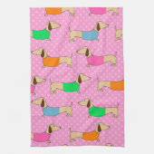 Wiener Dog Polka Dot Baker Theedoek (Verticaal)