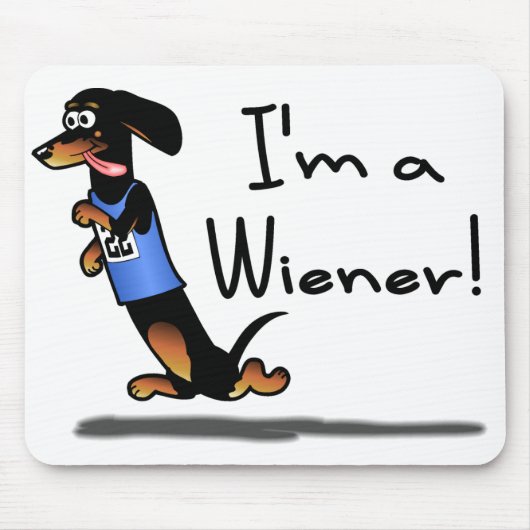 Wiener Dog Race Winner Mousepad Muismat (Voorkant)