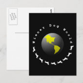 Wiener Dog World Grafisch Briefkaart (Voorkant / Achterkant)