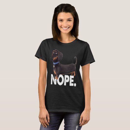 Wiener for Dachshunds Hondenliefhebbers Funny Nope T-shirt (Voorkant volledig)