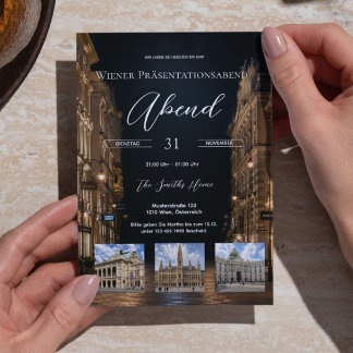 Wiener Gala & Präsentationsabend Einladung Kaart
