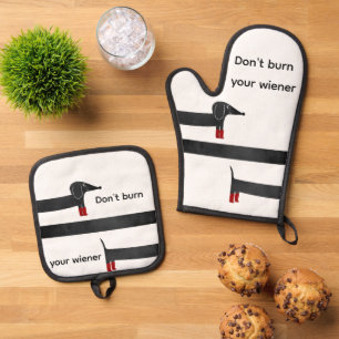 Wiener Hond Ovenwant & Pannenlap Set