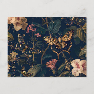 Wiener Nachtpfauenauge Tussen Geraniums Tuin Illus Briefkaart
