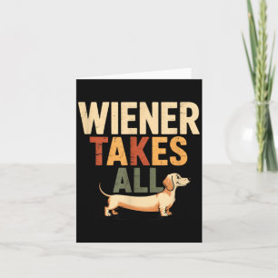 Wiener Neemt Grappige Cute Dachshund Doxie Liefheb Kaart