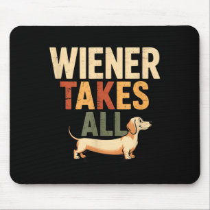 Wiener Neemt Grappige Cute Dachshund Doxie Liefheb Muismat
