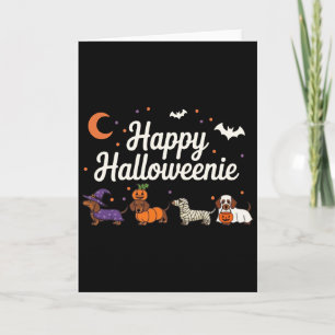 Wienerse Hond Heks Gelukkig Halloweentje Schattig Kaart