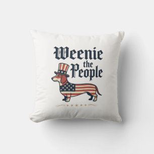 Wienie de Mens Patriottische Dachshund T-shirt_1 Kussen