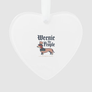 Wienie de Mens Patriottische Dachshund T-shirt_1 Ornament