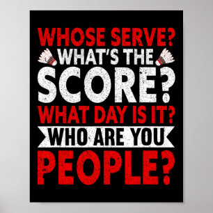 Wiens dienen wat is de score op welke dag is het g poster