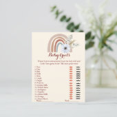 Wiens functies zijn mammie baby shower games briefkaart (Staand voorkant)