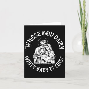 Wiens God Wit Baby Is Dit Kerstfeest Kaart