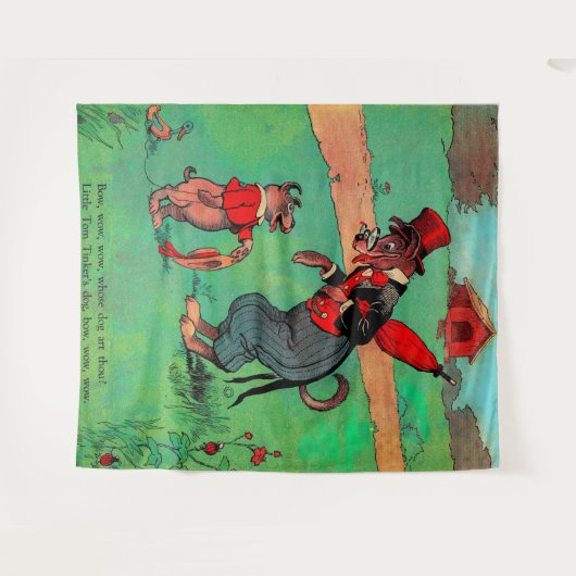 wiens hondenkunst gij? wandkleed (Voorkant (horizontaal))