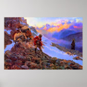 Wiens Man tegen Grizzly Charles Marion Russell Poster (Voorkant)